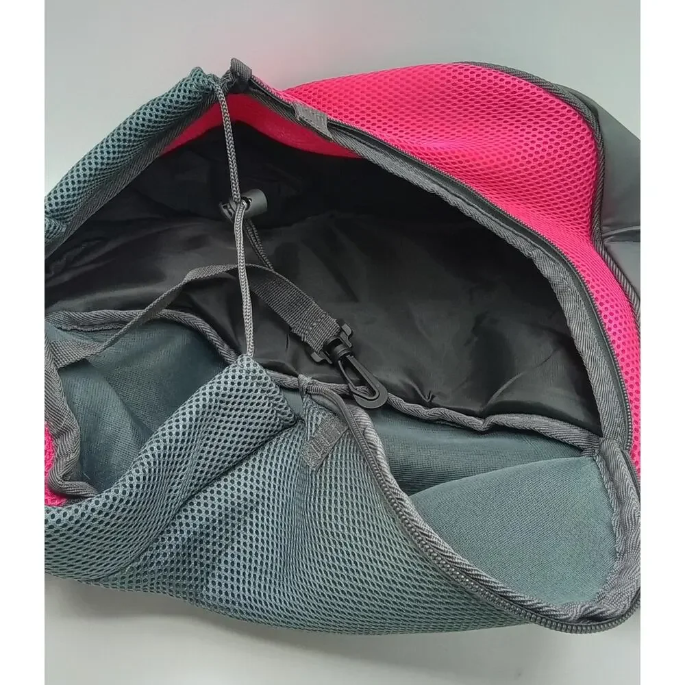 Pet Dog Sling Carrier Mesh Bag Puppy or Small Dog Pink/Grey